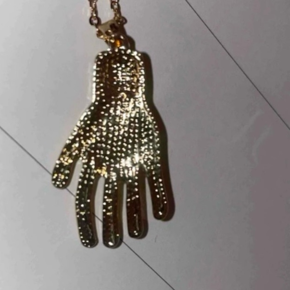 Realistic Evil Eye Hamsa~ Hand of Fatima Miriam Hamesh God Blue Eyeball Necklace - Picture 13 of 13